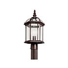 Kichler 49187TZ 1-Light Tannery Bronze 100W Outdoor Post Mount