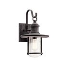 Kichler 49193WZC 1-Light Weathered Zinc 100W Outdoor Wall Light