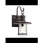 Kichler 49194WZC 1-Light Weathered Zinc 150W Outdoor Wall Light