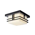 Kichler 49206BK 2-Lights Black 60W Outdoor Flush Mount
