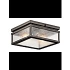Kichler 49389OZ 2-Lights Olde Bronze 75W Outdoor Flush Mount