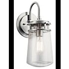 Kichler 49445BA 1-Light Brushed Aluminum 100W Outdoor Wall Light