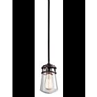 Kichler 49446AZ 1-Light Architectural Bronze 75W Outdoor Pendant