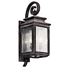 Kichler 49502WZC 3-Lights Weathered Zinc 60W Outdoor Wall Light