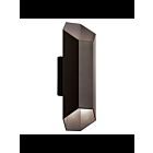 Kichler 49608AZTLED 2-Lights Textured Architectural Bronze 8W LED Outdoor Wall Light