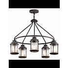 Kichler 49667WZC 5-Lights Weathered Zinc 60W Outdoor Pendant