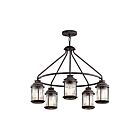 Kichler 49667WZC 5-Lights Weathered Zinc 60W Outdoor Pendant