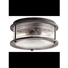 Kichler 49669WZC 2-Lights Weathered Zinc 60W Outdoor Flush Mount