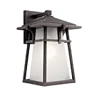 Kichler 49722WZC 1-Light Weathered Zinc 100W Outdoor Wall Light