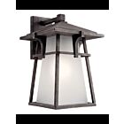 Kichler 49723WZC 1-Light Weathered Zinc 150W Outdoor Wall Light