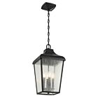Kichler 49740BKT Forestdale 4-Lights 240W Textured Black Lantern Pendant