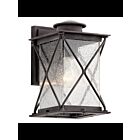 Kichler 49743WZC 1-Light Weathered Zinc 75W Outdoor Wall Light