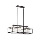 Kichler 49805WZC 3-Lights Weathered Zinc 150W Outdoor Chandelier