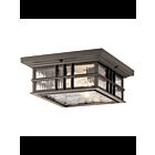 Kichler 49834OZ 2-Lights Olde Bronze 75W Outdoor Flush Mount