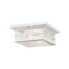 Kichler 49834WH 2-Lights White 75W Outdoor Flush Mount
