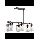 Kichler 49835AZ 6-Lights Architectural Bronze 100W Outdoor Chandelier