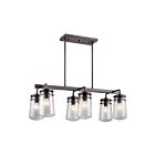 Kichler 49835AZ 6-Lights Architectural Bronze 100W Outdoor Chandelier