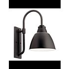 Kichler 49837BK 1-Light Black 150W Outdoor Wall Light