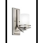 Kichler 5076NI 1-Light Brushed Nickel 100W Vanity Light