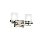 Kichler 5077NI 2-Lights Brushed Nickel 60W Vanity Light
