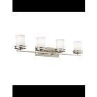 Kichler 5079NI 4-Lights Brushed Nickel 100W Vanity Light