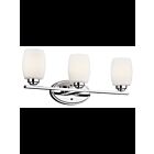 Kichler 5098CH 3-Lights Chrome 100W Vanity Light