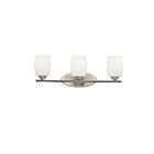Kichler 5098NI 3-Lights Brushed Nickel 100W Vanity Light