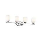 Kichler 5099CH 4-Lights Chrome 100W Vanity Light