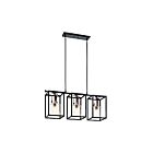 Kichler 52033BK 3-Lights Black 75W Linear Chandelier