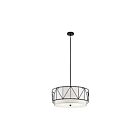 Kichler 52072BK 4-Lights Black 75W Drum Pendant