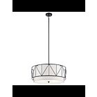 Kichler 52072BK 4-Lights Black 75W Drum Pendant