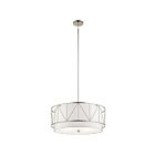 Kichler 52072SN 4-Lights Satin Nickel 75W Drum Pendant