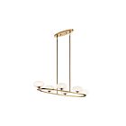 Kichler 52224FXG 6-Lights Fox Gold 50W Oval Chandelier