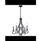 Kichler 52239BK 4-Lights Black 60W 1-Tier Chandelier