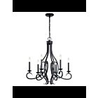 Kichler 52240BK 6-Lights Black 60W 1-Tier Chandelier