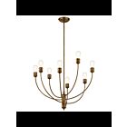 Kichler 52255SB 8-Lights Satin Bronze 75W 1-Tier Chandelier