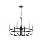 Kichler 52304BK 6-Lights Black 60W 1-Tier Chandelier