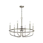 Kichler 52304NI 6-Lights Brushed Nickel 60W 1-Tier Chandelier