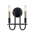 Kichler 52308BK 2-Lights Black 60W Wall Sconce