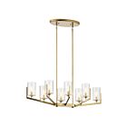 Kichler 52315BNB 8-Lights Brushed Natural Brass 60W Oval Chandelier