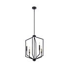 Kichler 52351BK 4-Lights Black 60W Foyer Pendant