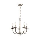 Kichler 52385NI 5-Lights Brushed Nickel 60W 1-Tier Chandelier
