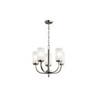 Kichler 52386NI 5-Lights Brushed Nickel 60W 1-Tier Chandelier
