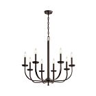 Kichler 52388OZ 8-Lights Olde Bronze 60W 1-Tier Chandelier