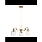 Kichler 52397WBR 3-Lights Weathered Brass 75W 1-Tier Chandelier