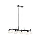 Kichler Aivian 52400BK 8-Lights 600W Black Linear Chandelier