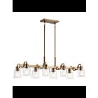 Kichler 52400WBR 8-Lights Weathered Brass 75W Linear Chandelier