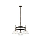 Kichler 52402PN 3-Lights Polished Nickel 75W Round Chandelier