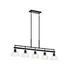 Kichler Eastmont 52404BK 5-Lights 375W Black Linear Chandelier