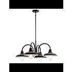 Kichler 52407WZC 4-Lights Weathered Zinc 60W 1-Tier Chandelier